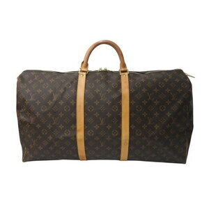 Louis Vuitton Keepall Boston Bag Monogram Leather Brown